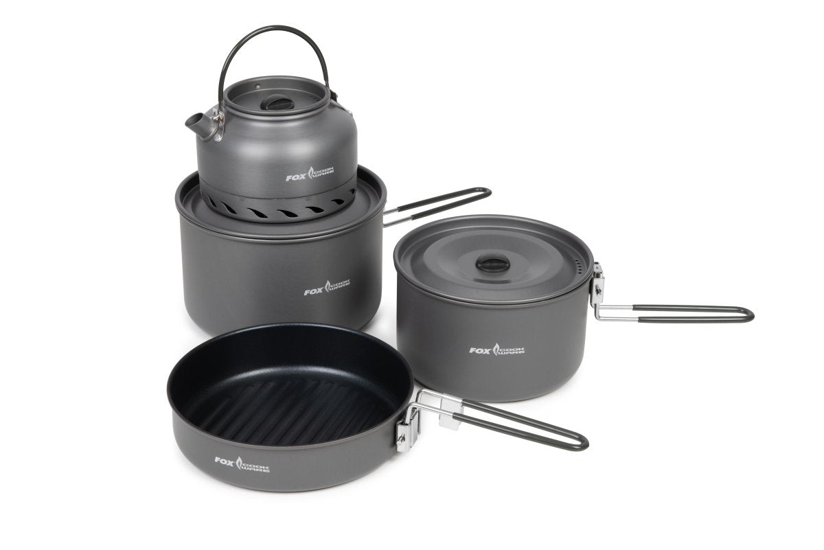 Fox Cookware 4 - delige kook set - dé KarperCentrale Fox Cookware 4 - delige kook set - dé KarperCentrale