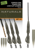 Fox Edges Naturals Copper - Core Power Grip Lead Clip Leaders - dé KarperCentrale