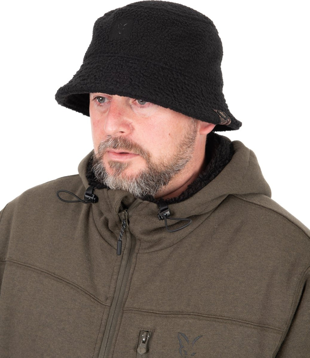 Fox Sherpa Bucket Hat black - Vissershoedje - dé KarperCentrale