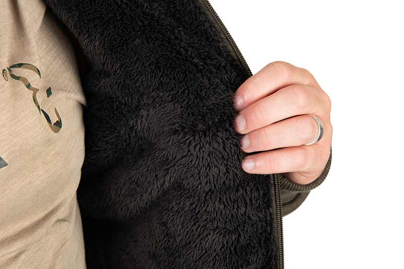 Fox Collection Sherpa Hoody Green/Black - dé KarperCentrale