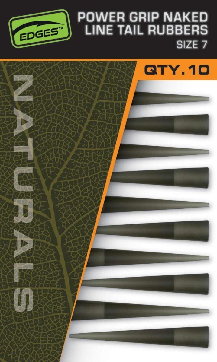 Fox Edges Naturals Power Grip Naked Line Tail Rubbers - dé KarperCentrale
