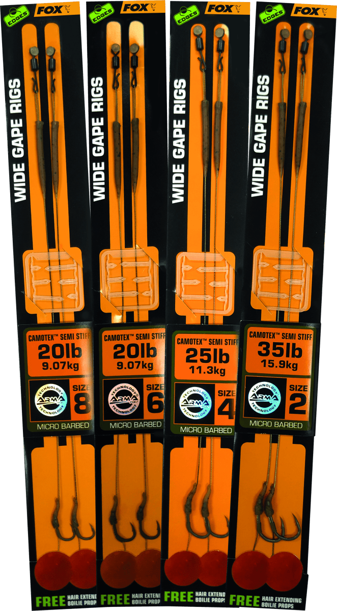 Edges Wide Gape Camotex Semi Stiv Ready Rigs