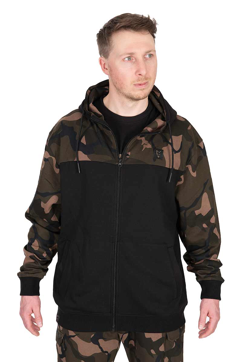 Fox LW Black Camo Split Zip Hoody - dé KarperCentrale