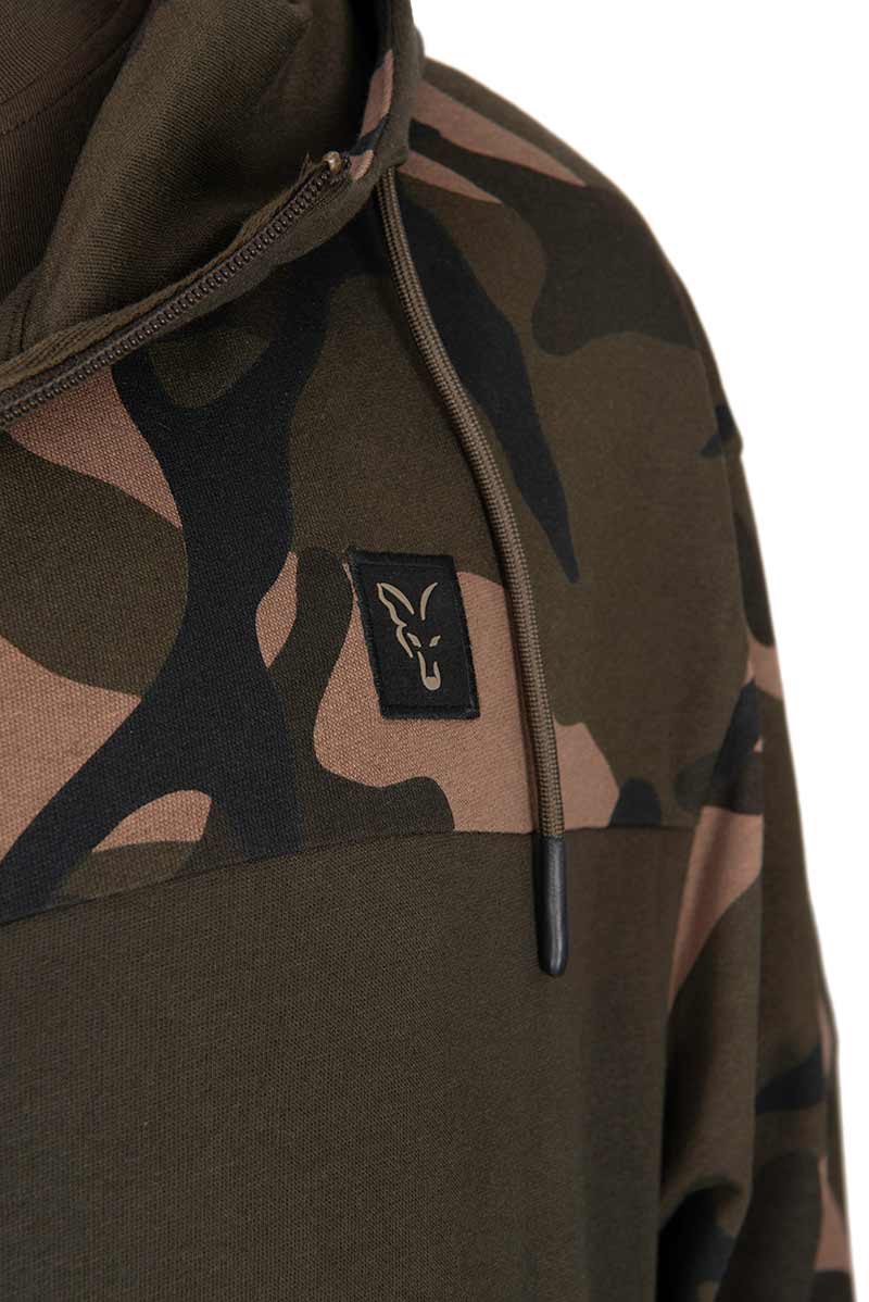 Fox LW Khaki Camo Split Zip Hoody - dé KarperCentrale