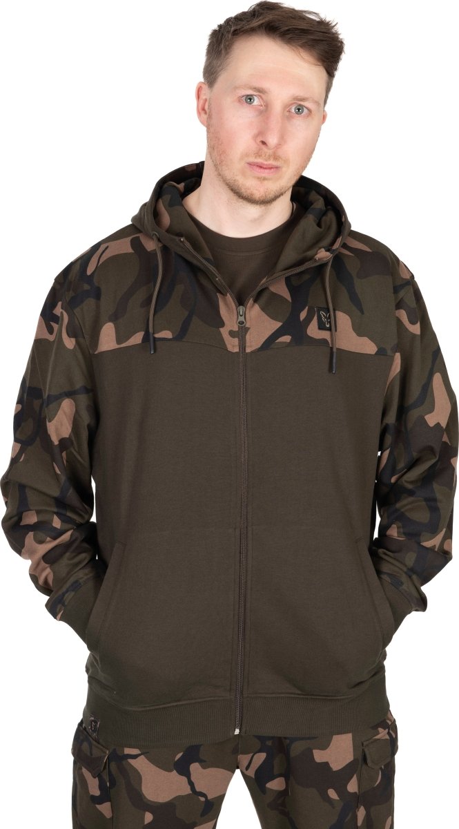 LW Khaki Camo Bluza z kapturem na zamek rozdzielczy