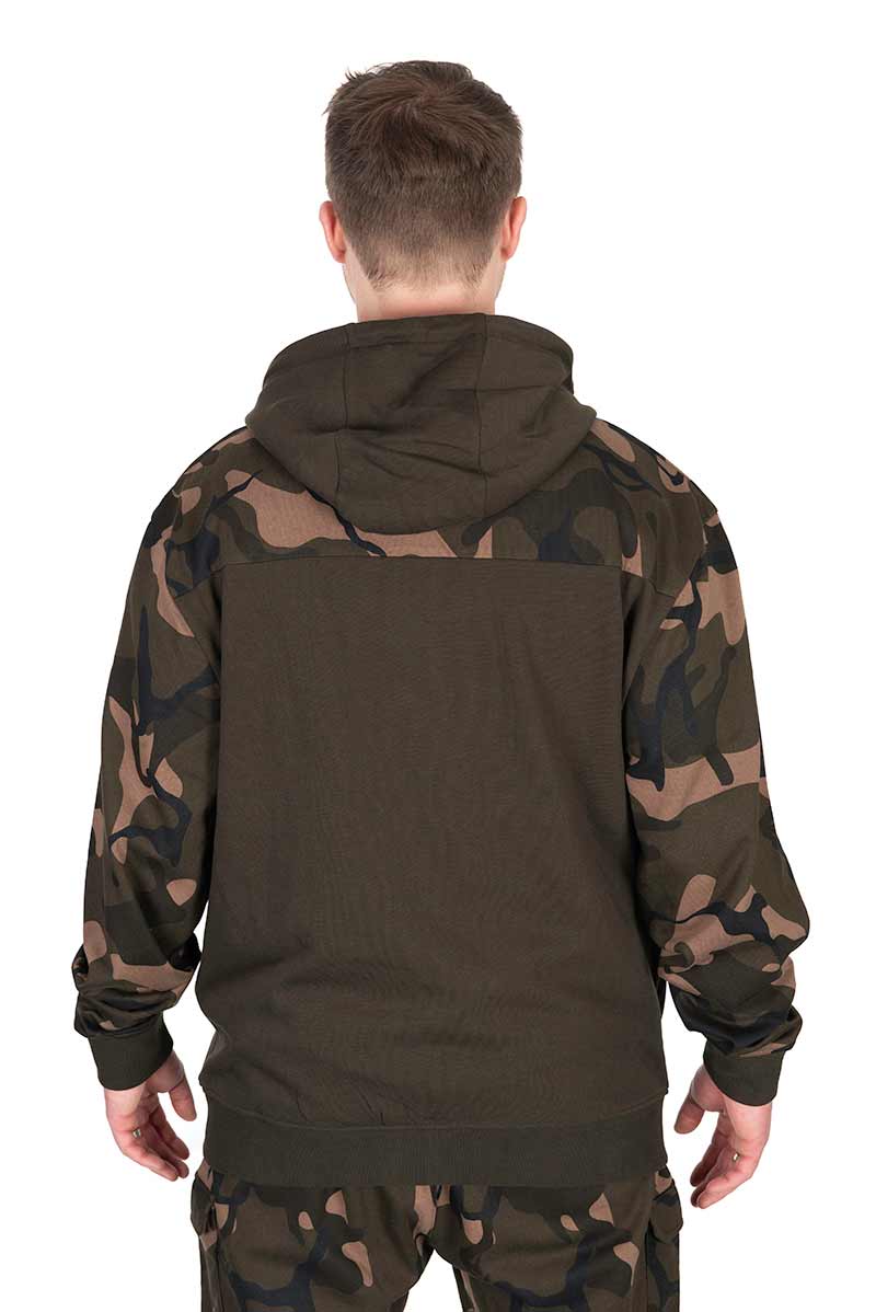 Fox LW Khaki Camo Split Zip Hoody - dé KarperCentrale